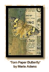 ATC 'Torn Paper Butterfly' by Maria Adams