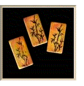 Altered bamboo tiles by Maria Adams