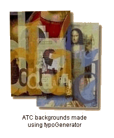 ATC backgrounds 'da Vinci' made using typoGenerator
