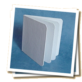 Board book covered with gesso